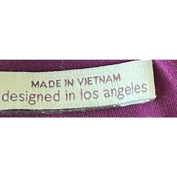 LAUNDRY BY DESIGN CAP SLEEVE DRESS, WOMENS, L, BURGANDY & BLUE HEM, FIT & FLARE - Picture 9 of 11